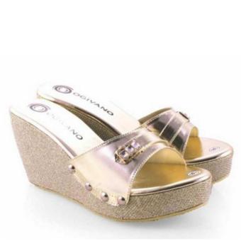 Spiccato Sandal Wedges Wanita 2234- Gold  