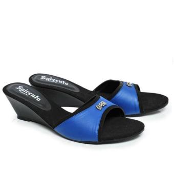 Spiccato Sandal Wedges Wanita 2314- Biru  