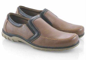 Spiccato SP 503.03 Sepatu Loafer Bisa Formal Bahan Leather (Coklat Kombinasi)  