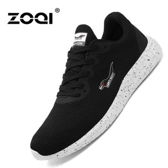Sports Shoes Spring and Summer Net Shoes ZOQI Breathable Men 's Casual Shoes Student Running Shoes Travel Shoes(Black) - intl  