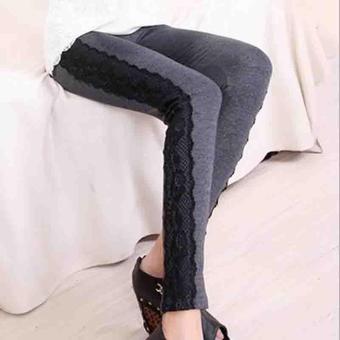 Spring Lace Sexy Women's Leggings Cotton High Elastic Large Size Slim Pants Hot Sale New 2017 - intl  