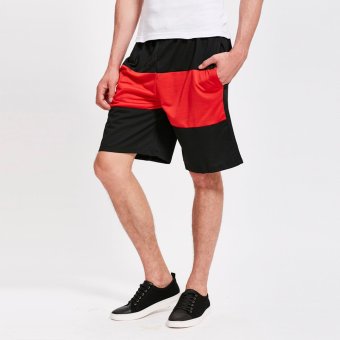 Stitch Boys Club shorts with Red Stripe (Black)  