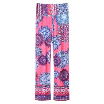 Stylish Mid-Waisted Printed Wide Leg Women's Exumas Pants - intl  