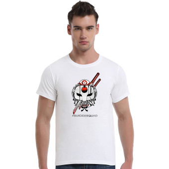 Suicide Squad Katana Cherry Blossoms Cotton Soft Men Short T-Shirt (White)   