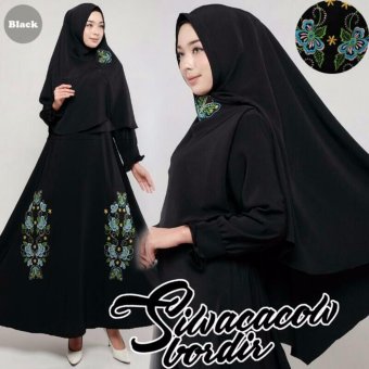 Suki Dress Syari'I Siwacacow Bordir - Black  