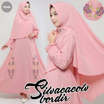 Suki Dress Syari'I Siwacacow Bordir - Pink  