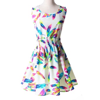 Summer High Waist Sleeveless Chiffon Mini Dress - intl  