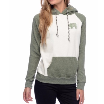 Supercart Fashion Women Pullover Patchwork Hooded Hoodie Sweatshirt With Pockets(Grey) - intl  
