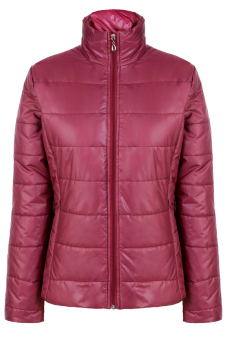 SuperCart Women Casual Long Sleeve Warm Down Jacket (Dark Red)   