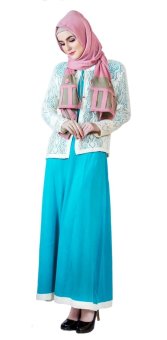 Supernova House Fheme Dress Turquoise - Offwhite  