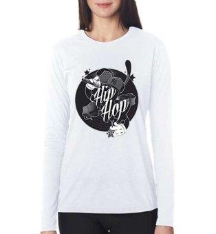 Sz Graphics Hip Hop T-Shirt Long Sleeve Wanita Kaos Lengan Panjang Wanita Kaos Wanita T Shirt Wanita T Shirt Fashion-Putih  