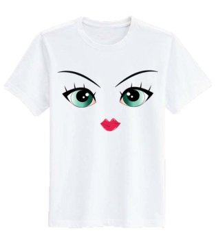 Sz Graphics Ms Eye T Shirt Wanita Kaos Wanita T Shirt Fashion Wanita T Shirt Kaos Distro Wanita-Putih  