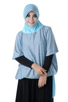 TAAJ KR 25 Jilbab Model Baju Atasan - Biru  