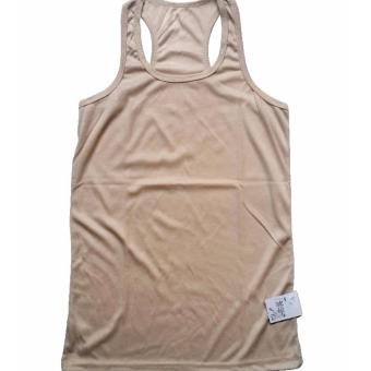 Tanktop - Singlet - Camisol Model Tali Silang Agnes Ukuran Jumbo (Cream)  