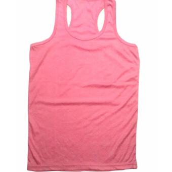 Tanktop - Singlet - Camisol Model Tali Silang Agnes Ukuran Jumbo (Pink)  