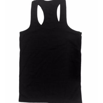 Tanktop - Singlet - Camisol Model Tali Silang Agnes Ukuran Sedang (Hitam)  