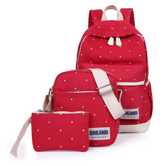 tas fashion tas paket 3 in 1 ransel motif dot warna merah lazada indonesia tas fashion tas paket 3 in 1 ransel motif dot warna merah lazada indonesia