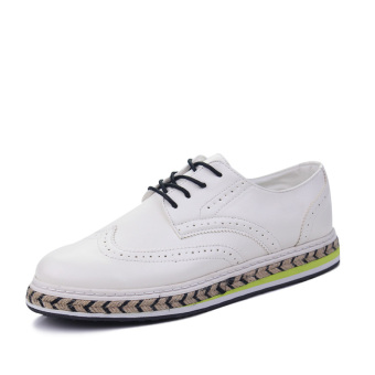 Tauntte Retro Men Brogues Shoes Men Trend Oxford Shoes (Beige) - Intl  