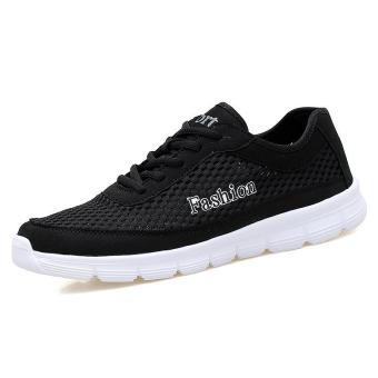 The New Fabric Breathable Men's Shoes Sneakers Fashion Shoes-Black - intl  