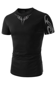 TheLees Tattoo Printing Sports Tshirts (Black)  