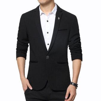 Tiara Fashion Blazer Pria Casual Masculine TF59- Hitam  