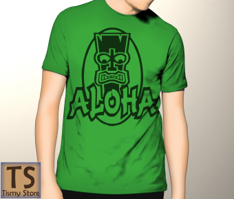 Tismy Store Kaos Aloha PC1 - Hijau  