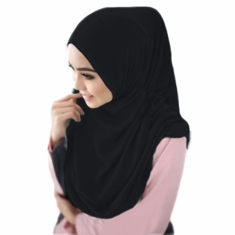 Toko Lagita Hijab Nurjanah Hijab Kerudung Jilbab Instan Instant - [Warna Hitam]  