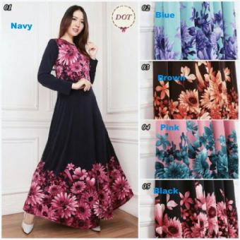 Toko nadine - Gamis Maret 10 - Navy  