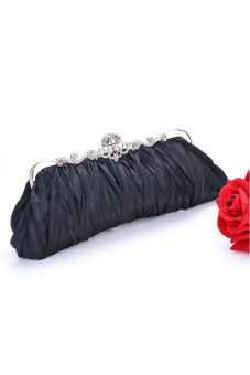 Toprank Messenger Purse Clutch Handbag Evening Wedding Women Bag Party Chain Shoulder Bags Elegent Small Fashion ( Black ) - intl  