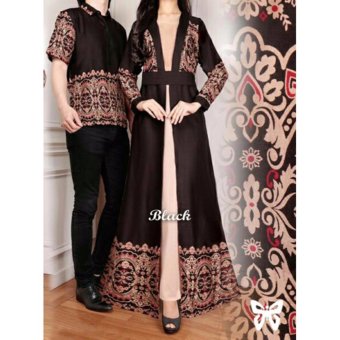 Trend Baju - Batik Couple Katun Uk L - Hitam  