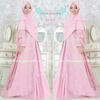 Trend Baju - Maxi Kotak Busui Uk L - Pink  