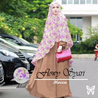 Trend Baju - Maxi Syari Flowy Uk L - Brown  