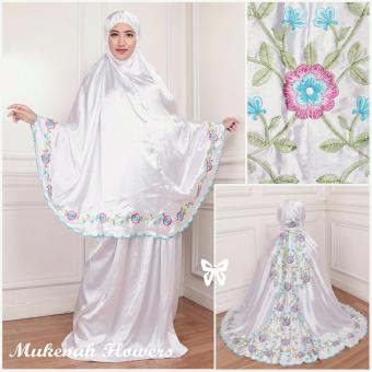 Trend Baju - Mukenah Flower Uk XL - White  