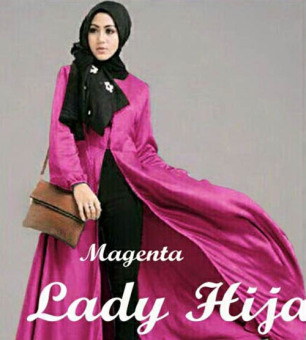 Trend Baju - Set Hijab Cardi Uk L - Magenta  