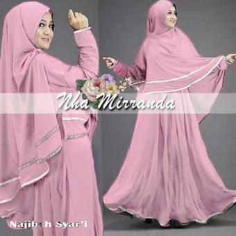 Trend Baju - Syari Bergo Jersey Uk L - Pink  