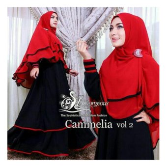 trendshopee Gamis MUslimah Cammelia [black]  