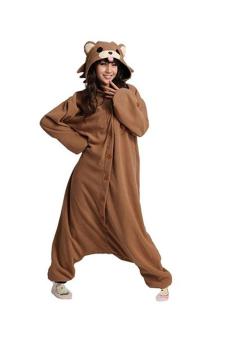 Ufosuit Animal Cosplay Costume Coffee Bear Unisex Adult Pajamas - intl  