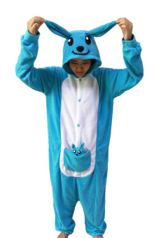 ufosuit Kigurumi Onesie Blue kangaroo Animal jumpsuit For Halloween –blue  