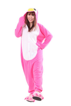 Ufosuit pink Penguin kigurumi Onesie Animal jumpsuit- Pink  