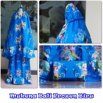 Ukhuwah Mukena Anak Bali Premium Frozen - Biru  