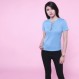 Uninamu Baju Atasan Wanita - Kaos Scuba - Blouse - Eyelet List Top - Skyblue / Biru muda  