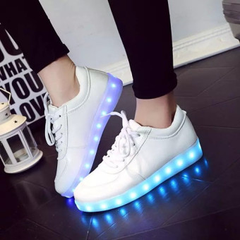Unisex LED Light Lace Up Luminous Shoes Sportswear Sneaker Luminous Shoes Hot  