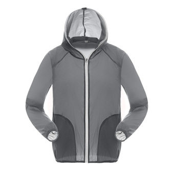 Unisex Lightweight Quick Dry Jacket UV Blocked Rain Jackets S-3XL?Grey? - intl  