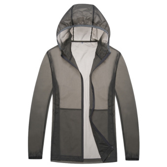 Unisex Lightweight UV Protection Skin Jacket Breathable Quick Dry Jackets?Grey? - intl  