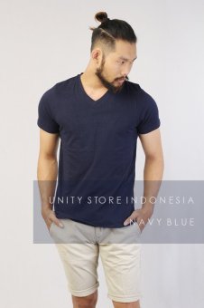 Unity Indonesia - Stretch Fit T-Shirt O Neck - Navy Blue  