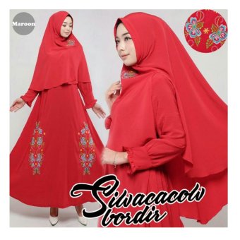 Up2Date Gamis syari Siwacacow Bordir [RED]  