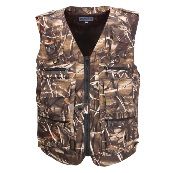 Valianto Men's Multi-Pockets Travel Hunting Fishing Vest US M/Asia 2XL Reed  