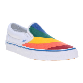 Vans Rainbow Classic Slip-On Sneakers - True White  