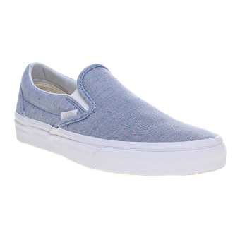 Vans Speckle Jersey Classic Slip-On Sneakers - Blue/True White  