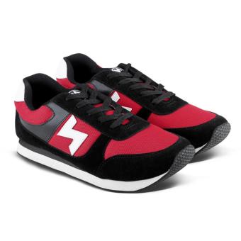 Varka VR 014 Sepatu Casual Sneaker Pria Bisa untuk Olahraga Joging Lari dan Santai - Merah  